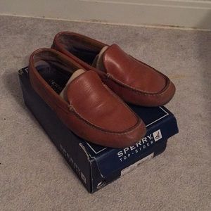 Tan sperry loafers